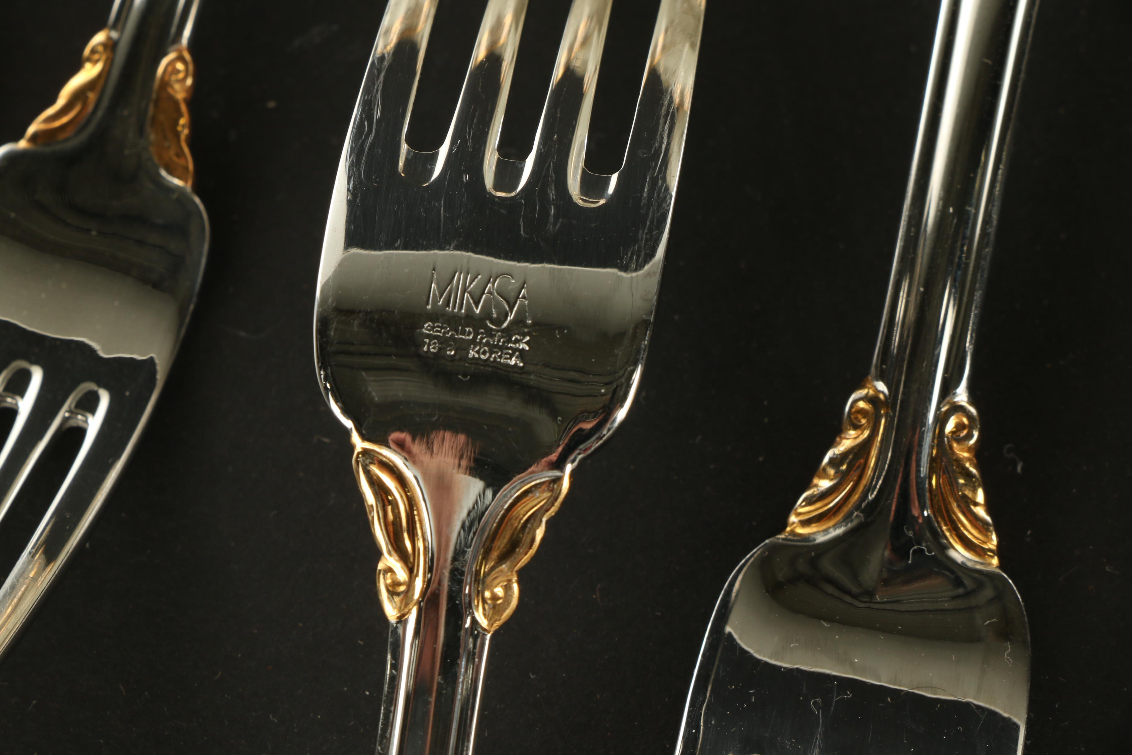 Mikasa "Regal Court" Porcelain Dinnerware and Flatware, Late 20th Century