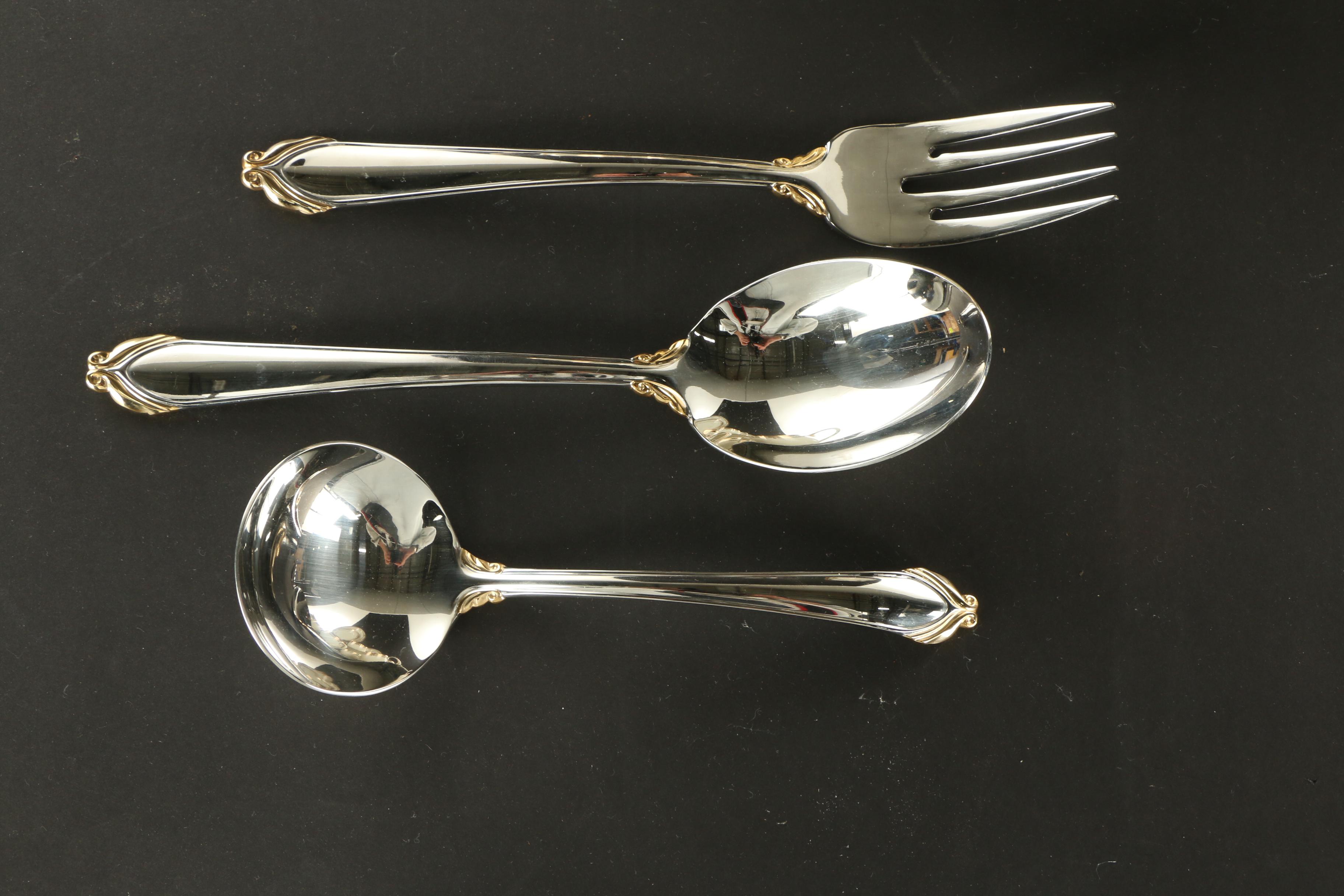 Mikasa "Regal Court" Porcelain Dinnerware and Flatware, Late 20th Century