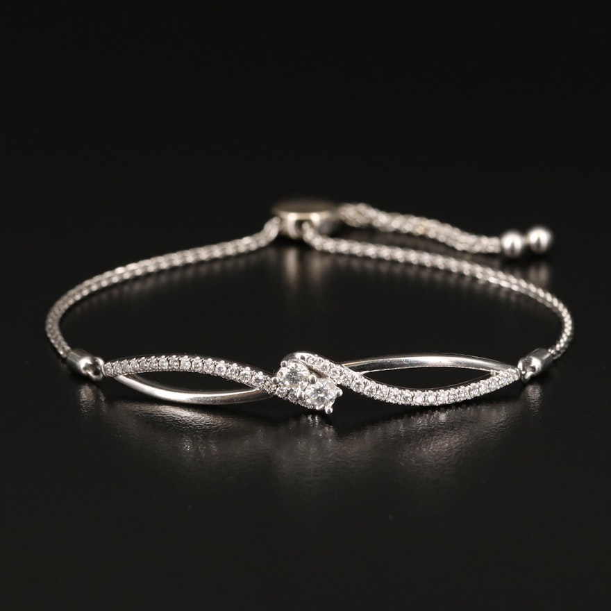 Ever Us 14K Diamond Bolo Bracelet