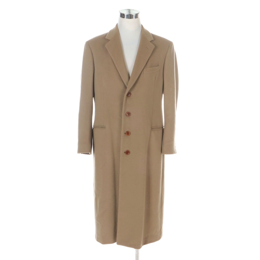 Men's Armani Collezioni Tan Wool and Cashmere Coat for Saks Fifth Avenue