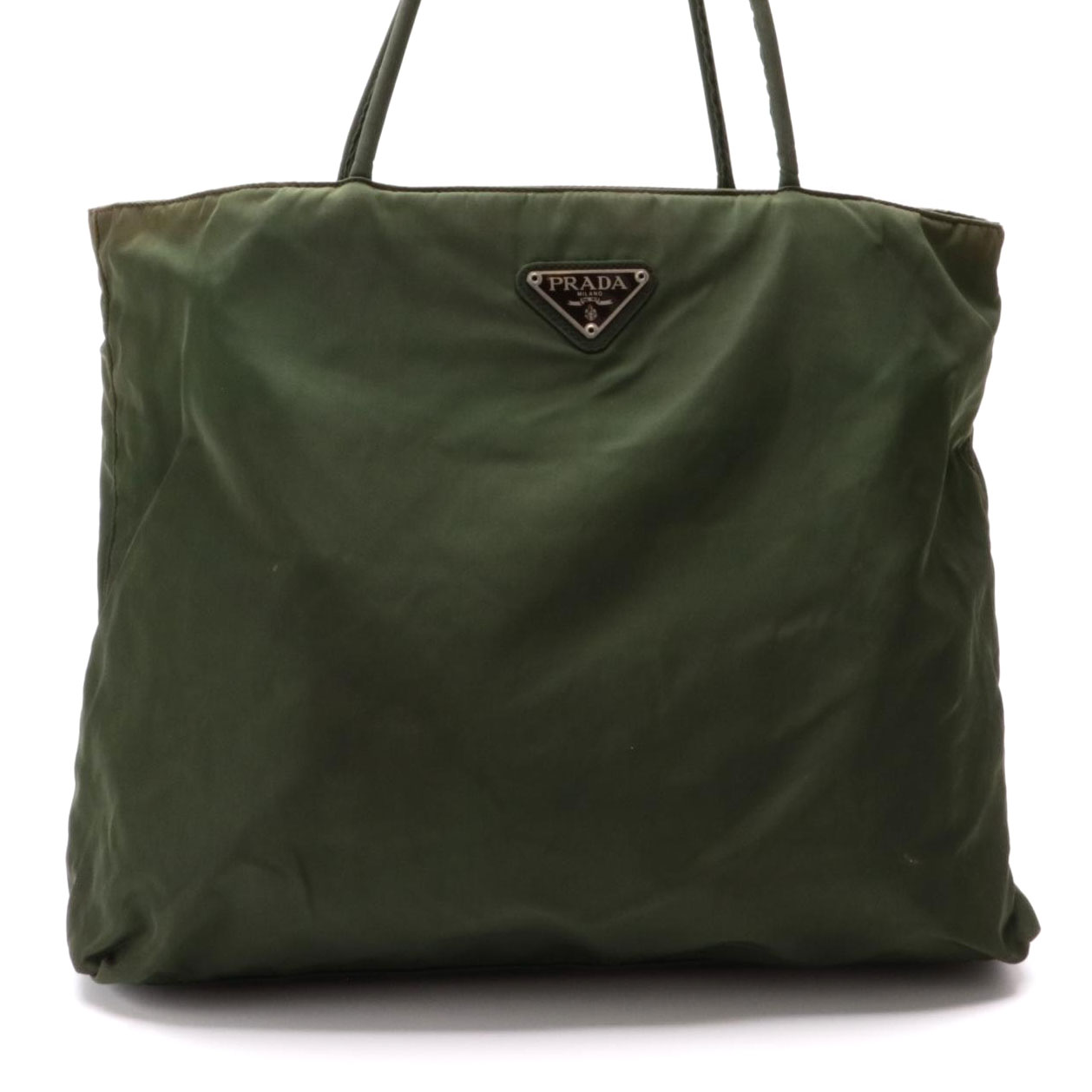 Prada Green Tessuto Nylon Tote Bag