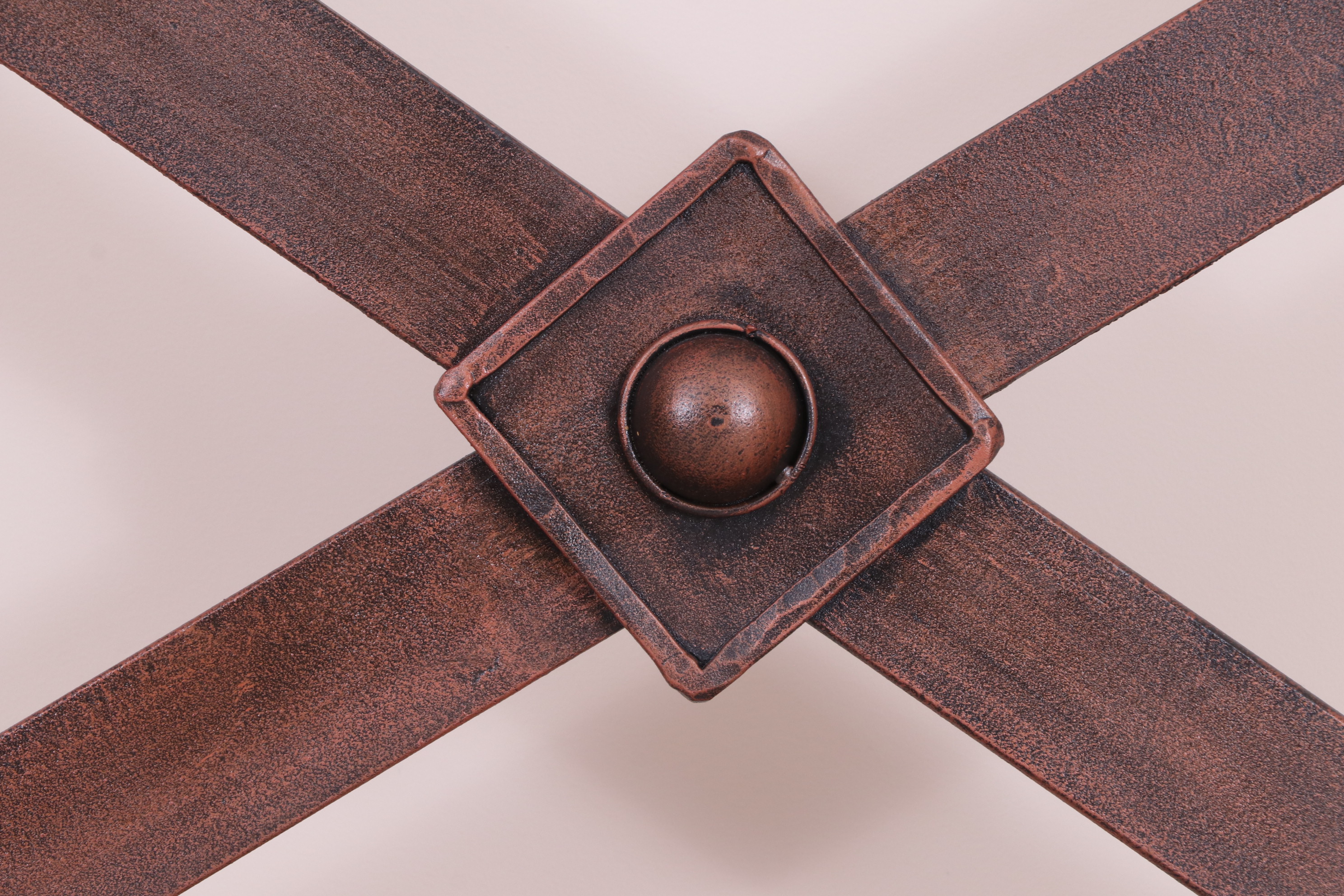 Arhaus "St. Lucia" Patinated Bronze Tone Iron King Bed with Coverlet