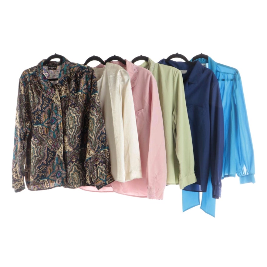 Kathy Che and Other Solid and Patterned Blouses