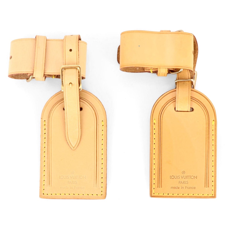 Louis Vuitton Luggage Tags and Poignets in Vachetta Leather