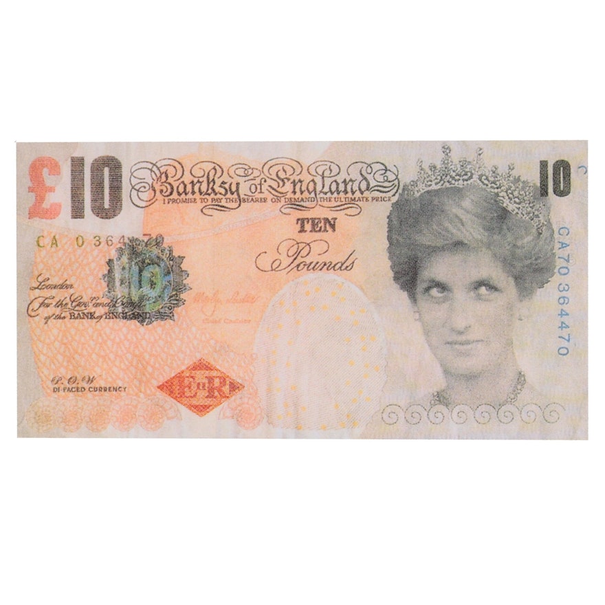 Giclée after Banksy "Di-Faced Tenner," 21st Century