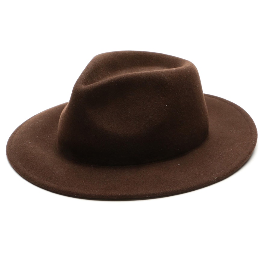 Pendleton Outback Weather-Resistant Brown Wool Felt Hat with Knox Hat Box