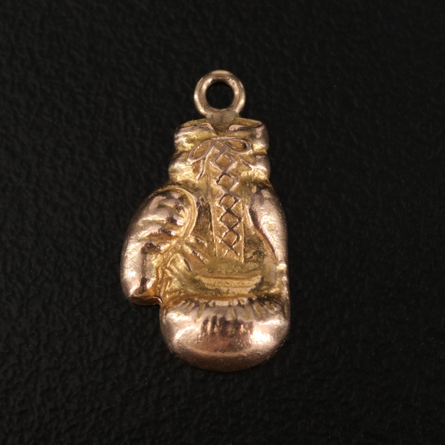 Vintage 10K Boxing Glove Charm