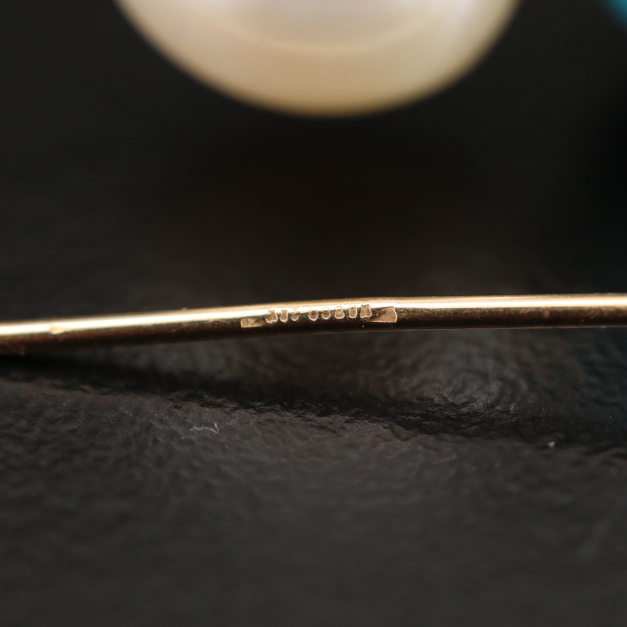 18K Pearl and Turquoise Triple Strand Necklace with 14K Bead Earrings