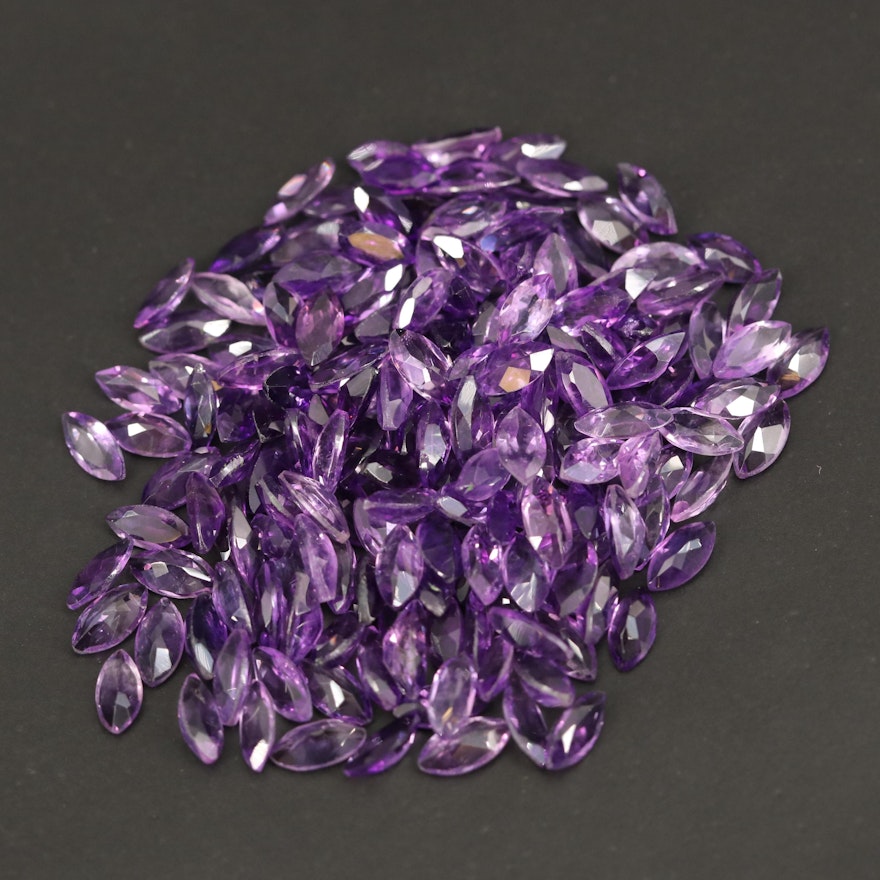 Loose 62.00 CTW Marquise Faceted Amethysts