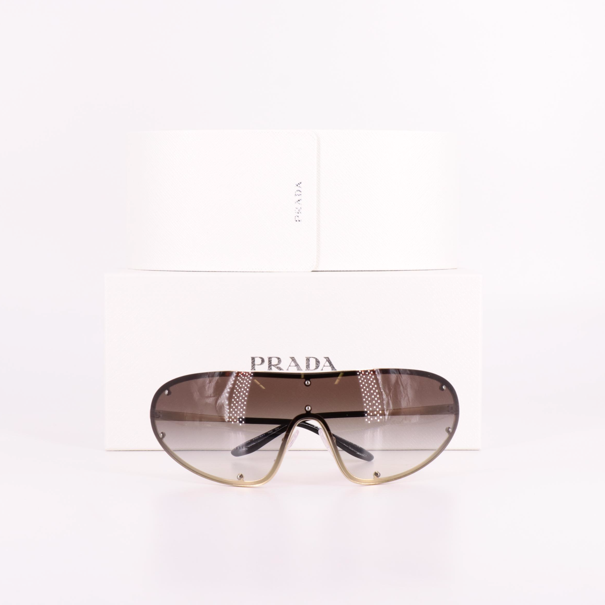 Prada Gradient Shield Sunglasses with Case