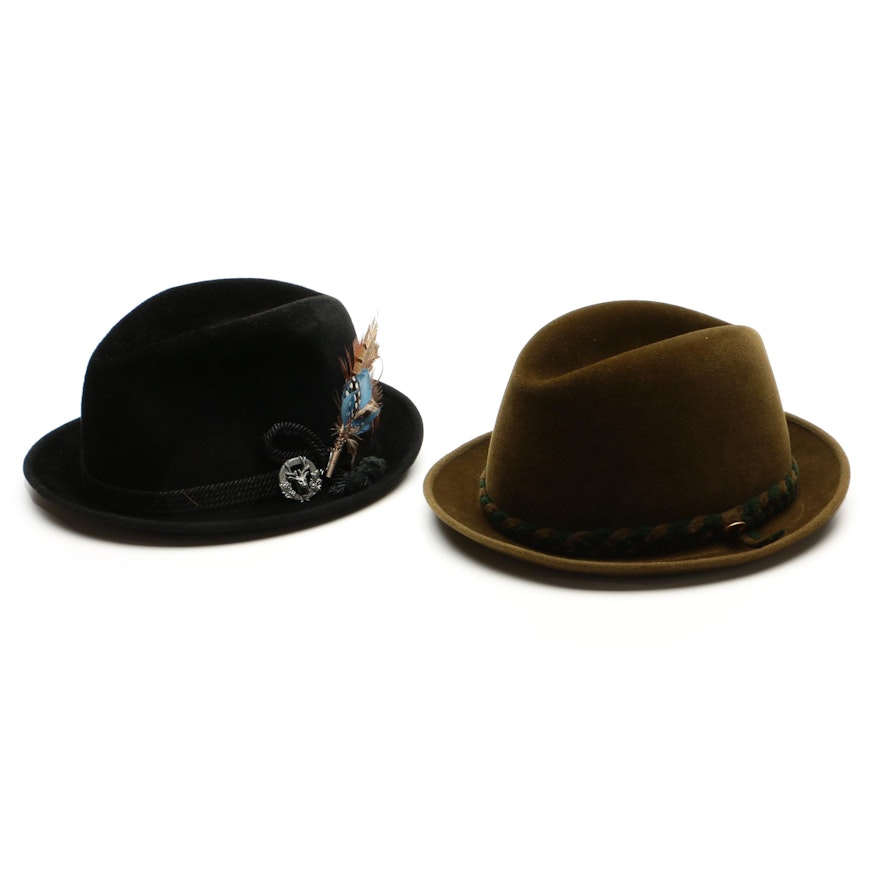 Barcelona and La Familiare Fur Felt Fedoras with Barlesoni Hat Boxes