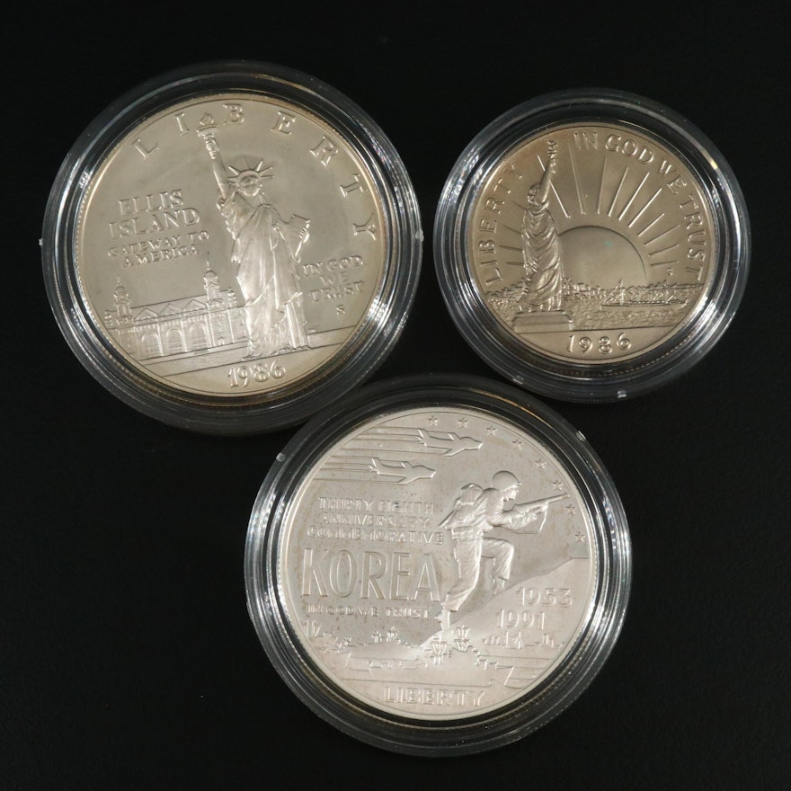 Two Modern U.S. Commemorative Proof Silver Dollars