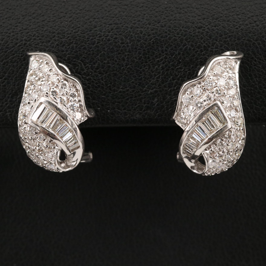 18K 1.88 CTW Diamond Earrings