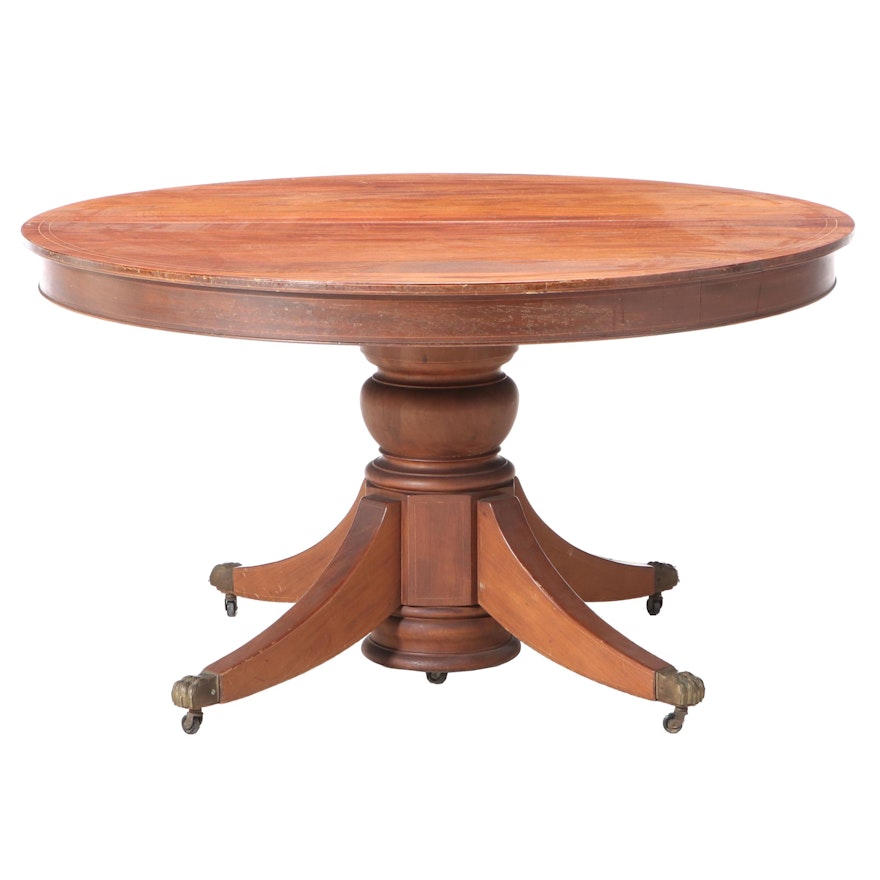 Classical Walnut Split-Pedestal Dining Table, Mid-19th Century