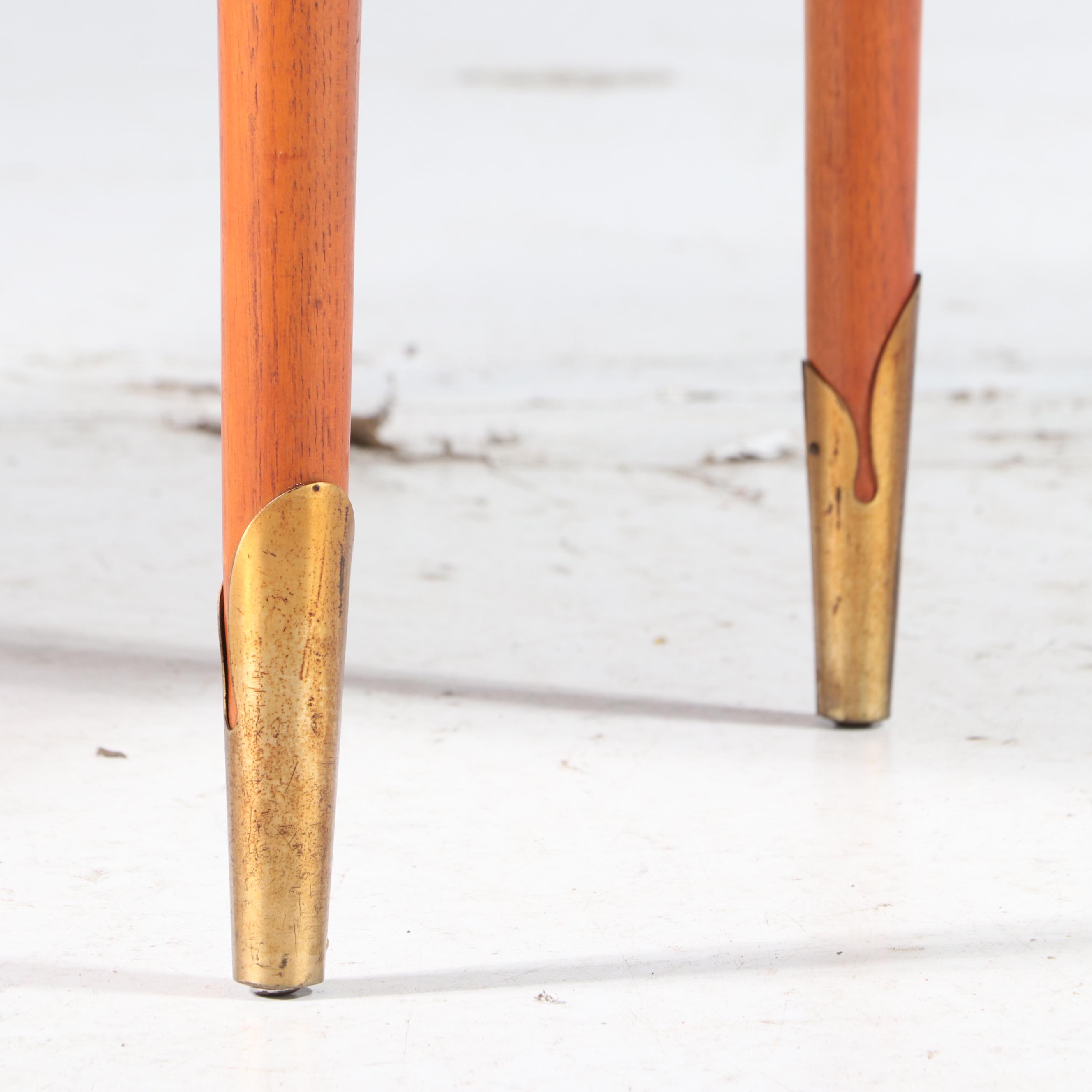 Lane "Copenhagen" Mid Century Modern Walnut Two-Tier Sofa Table