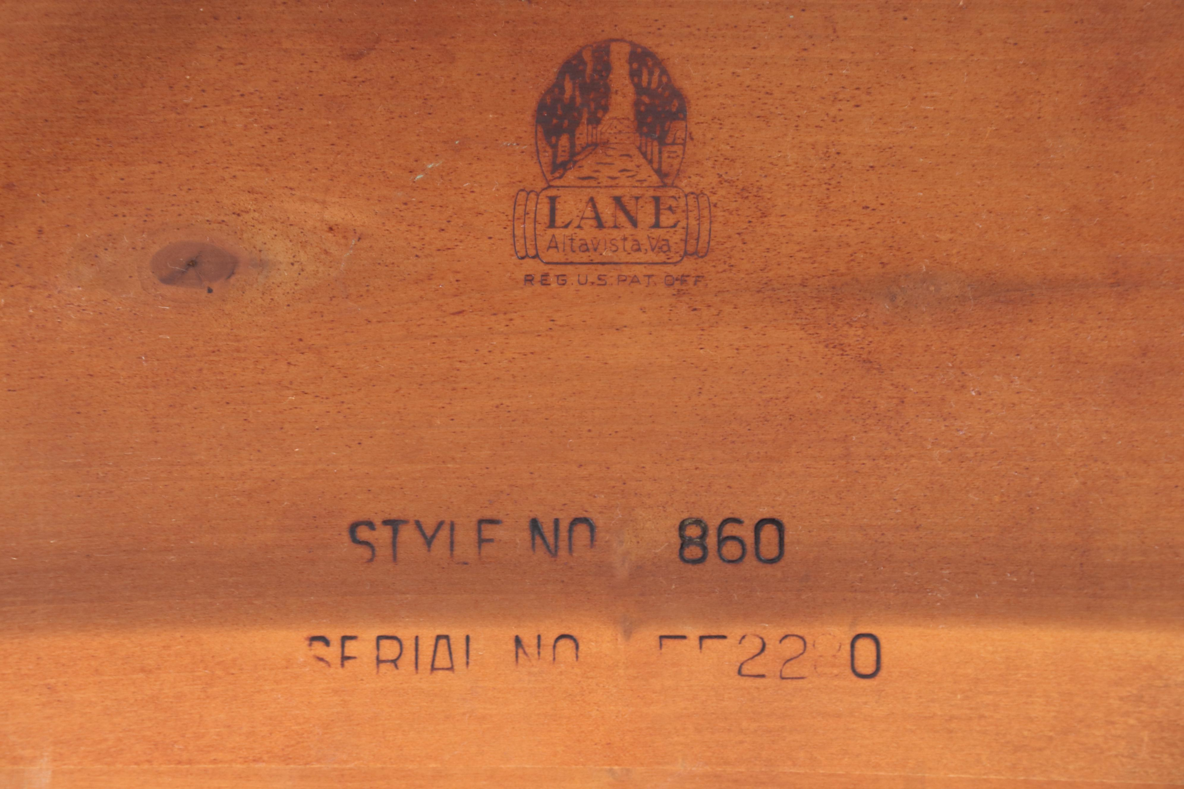 Lane "Copenhagen" Mid Century Modern Walnut Two-Tier Sofa Table