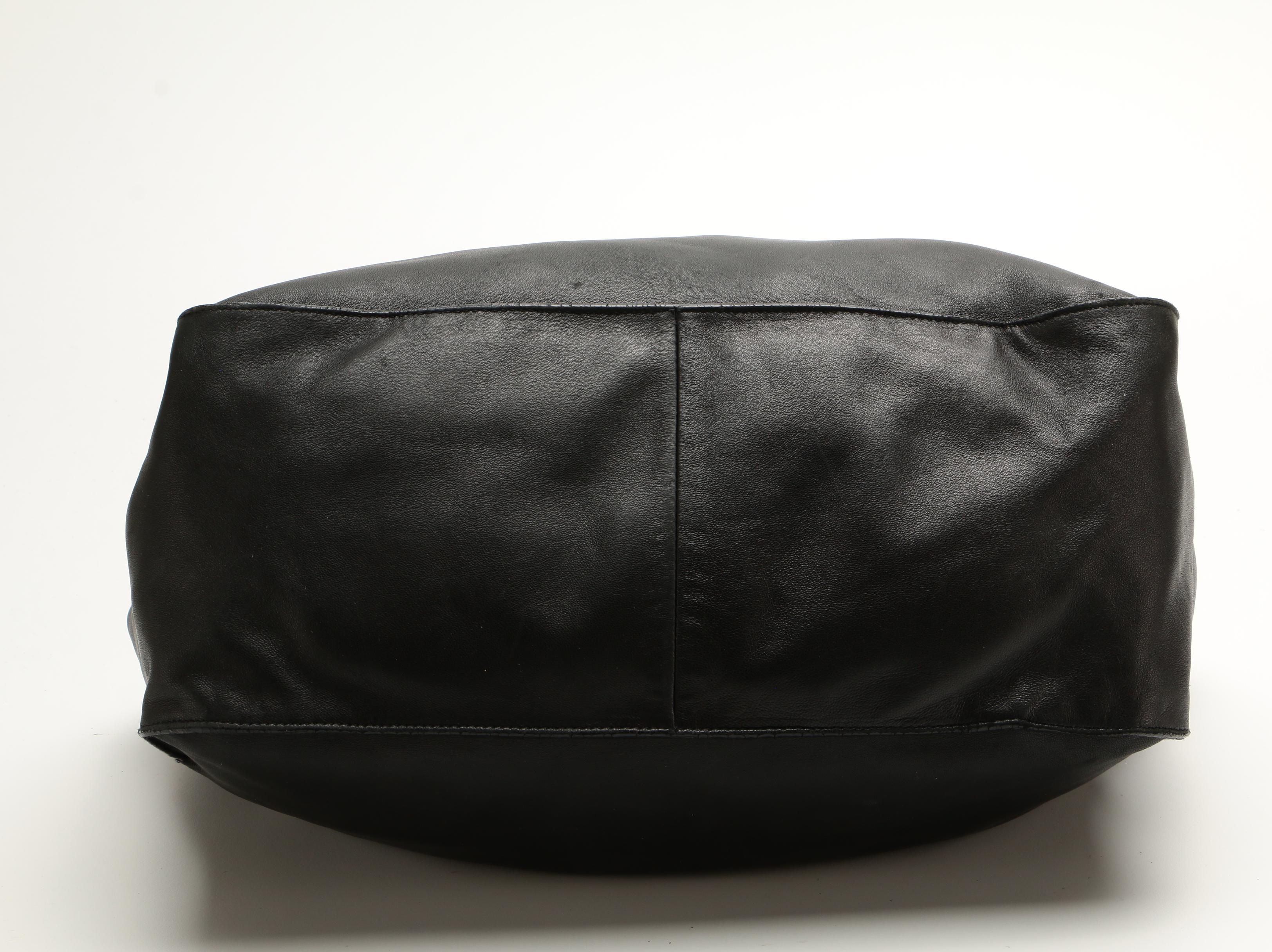 Prada Black Nappa Leather Sport Tote with Drawstring Tassels