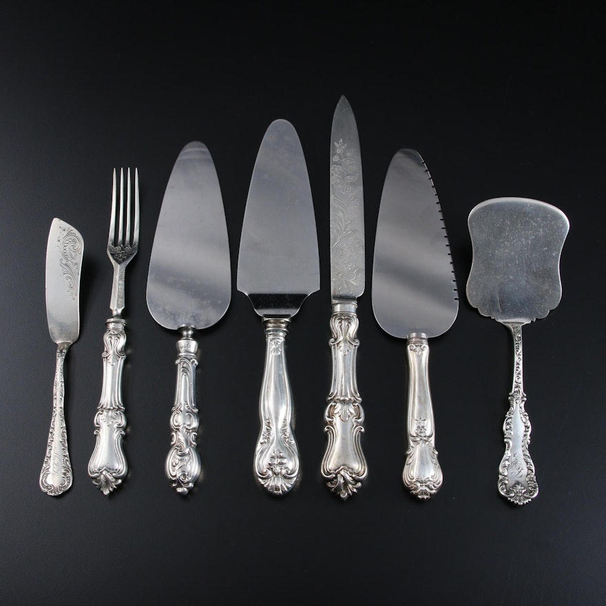 Aaron Hadfield Fruit Set and Other English and American Sterling Silver Utensils