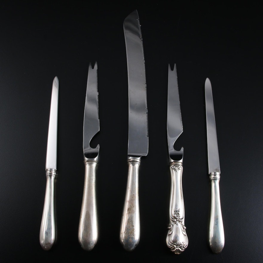 Web Silver Sterling Silver and Stainless Steel Knives