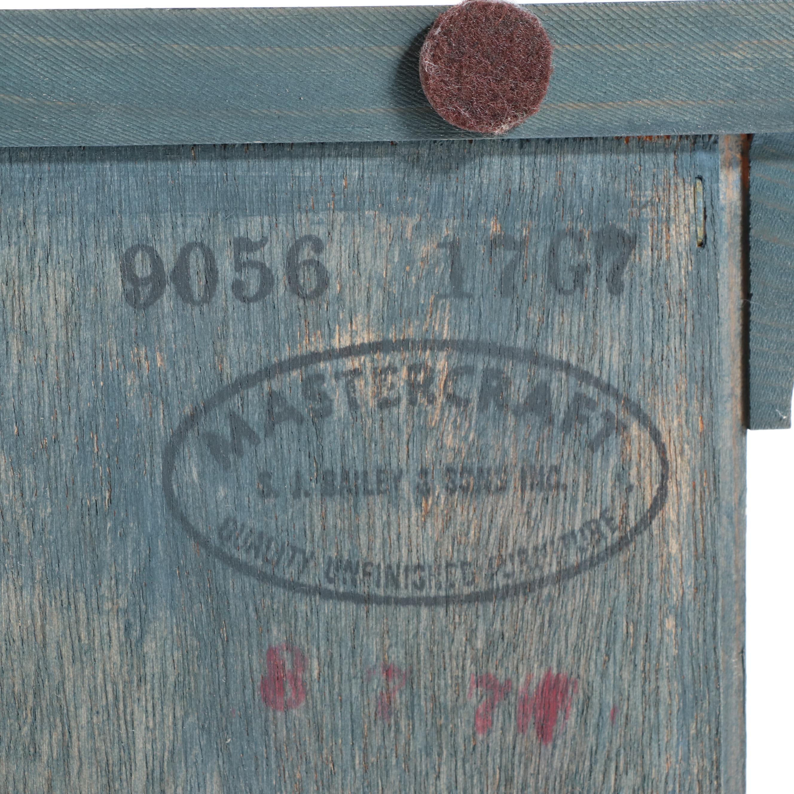 S.J. Bailey & Sons Inc. "Mastercraft" Parcel-Painted Pine Six-Tin Pie Safe