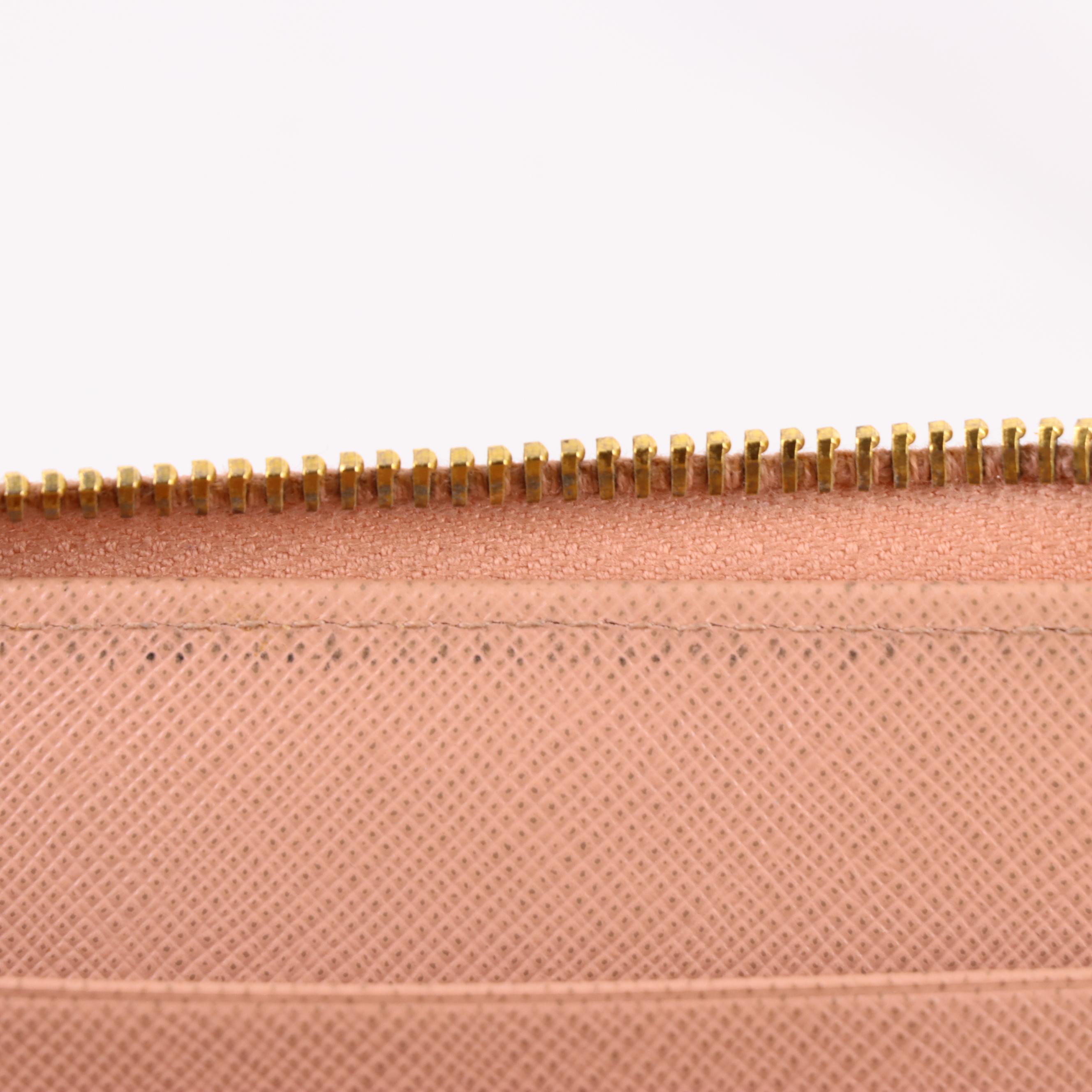 Prada Bow Zipper Long Wallet in Blush Pink Saffiano Leather