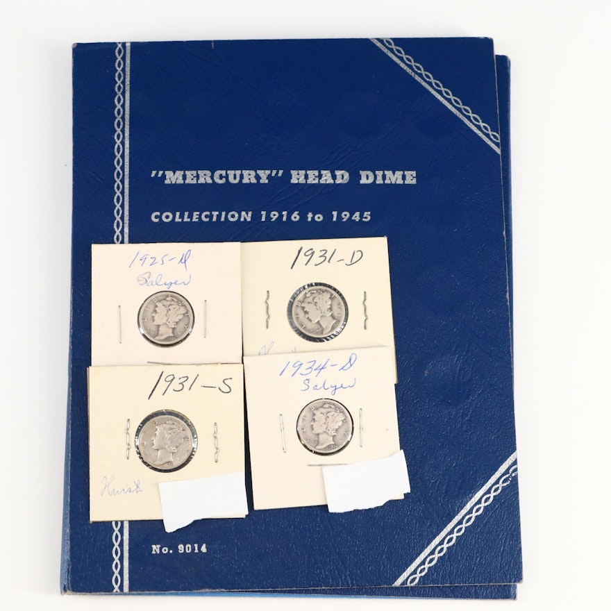 Mercury Silver Dimes, Including Key Date 1921