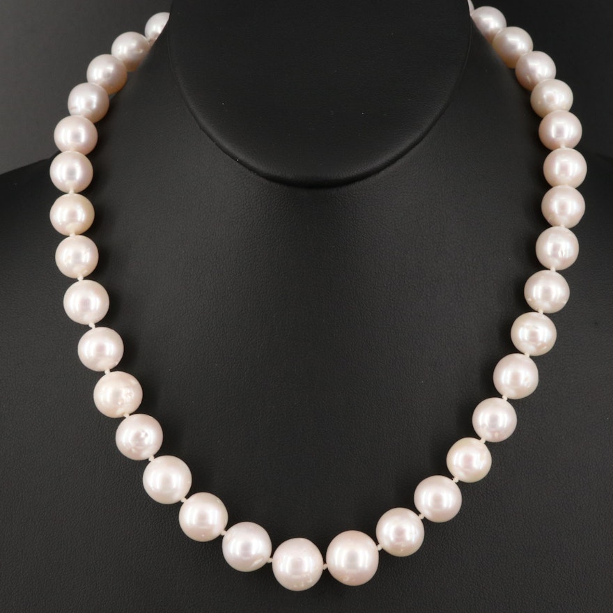 Pearl Necklace with 14K Clasp