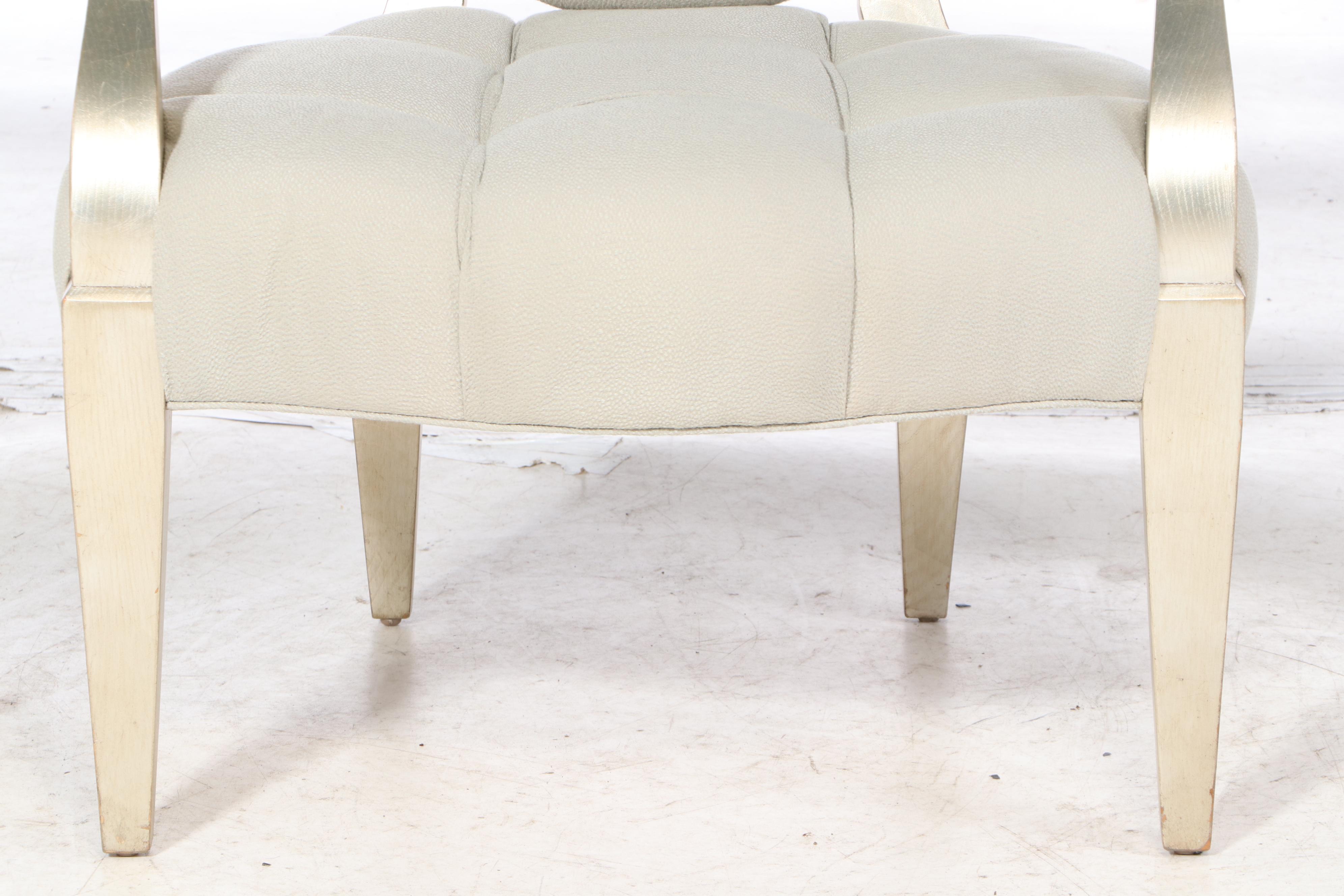 Swaim Furniture Louis XVI Style Giltwood and Tufted Fauteuil