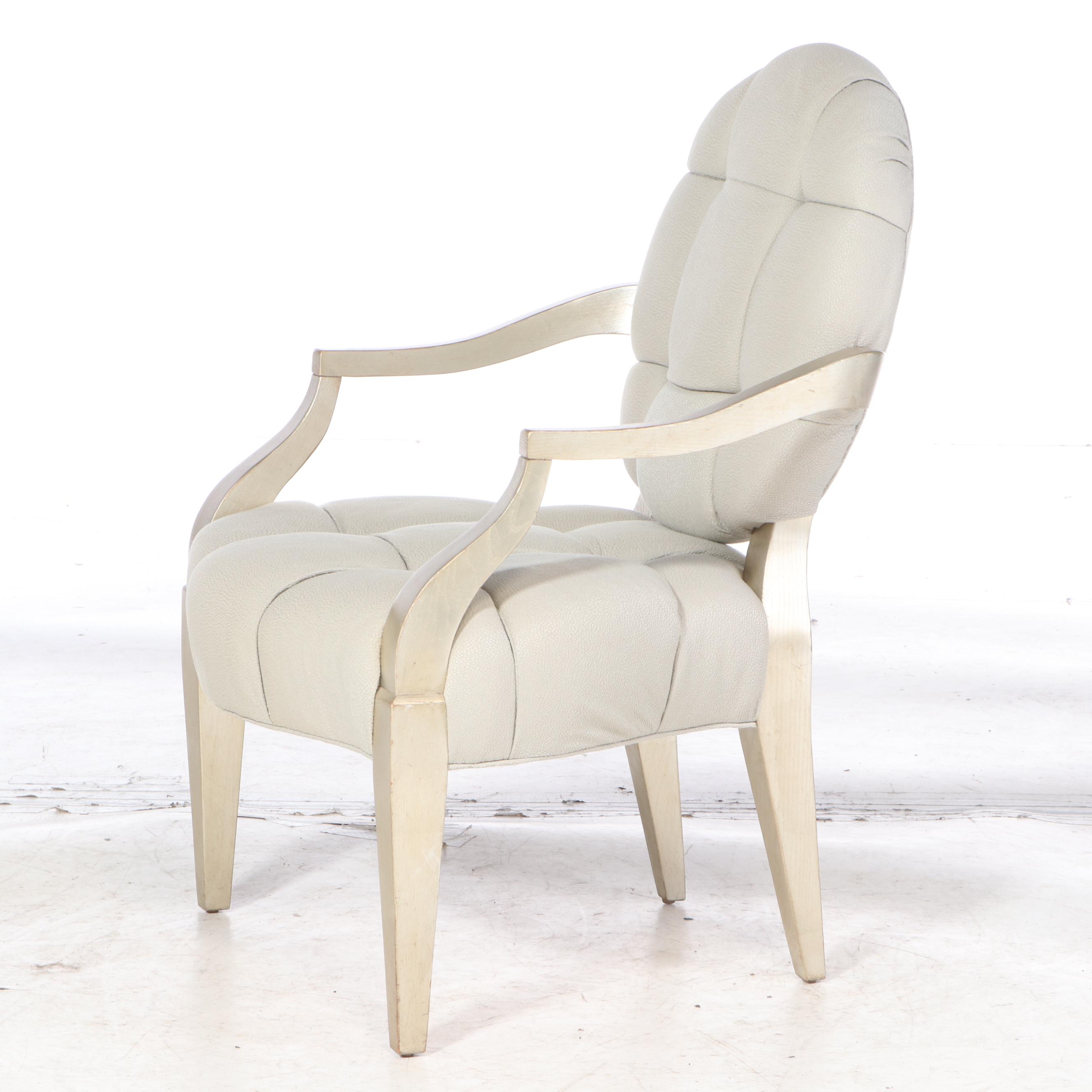 Swaim Furniture Louis XVI Style Giltwood and Tufted Fauteuil