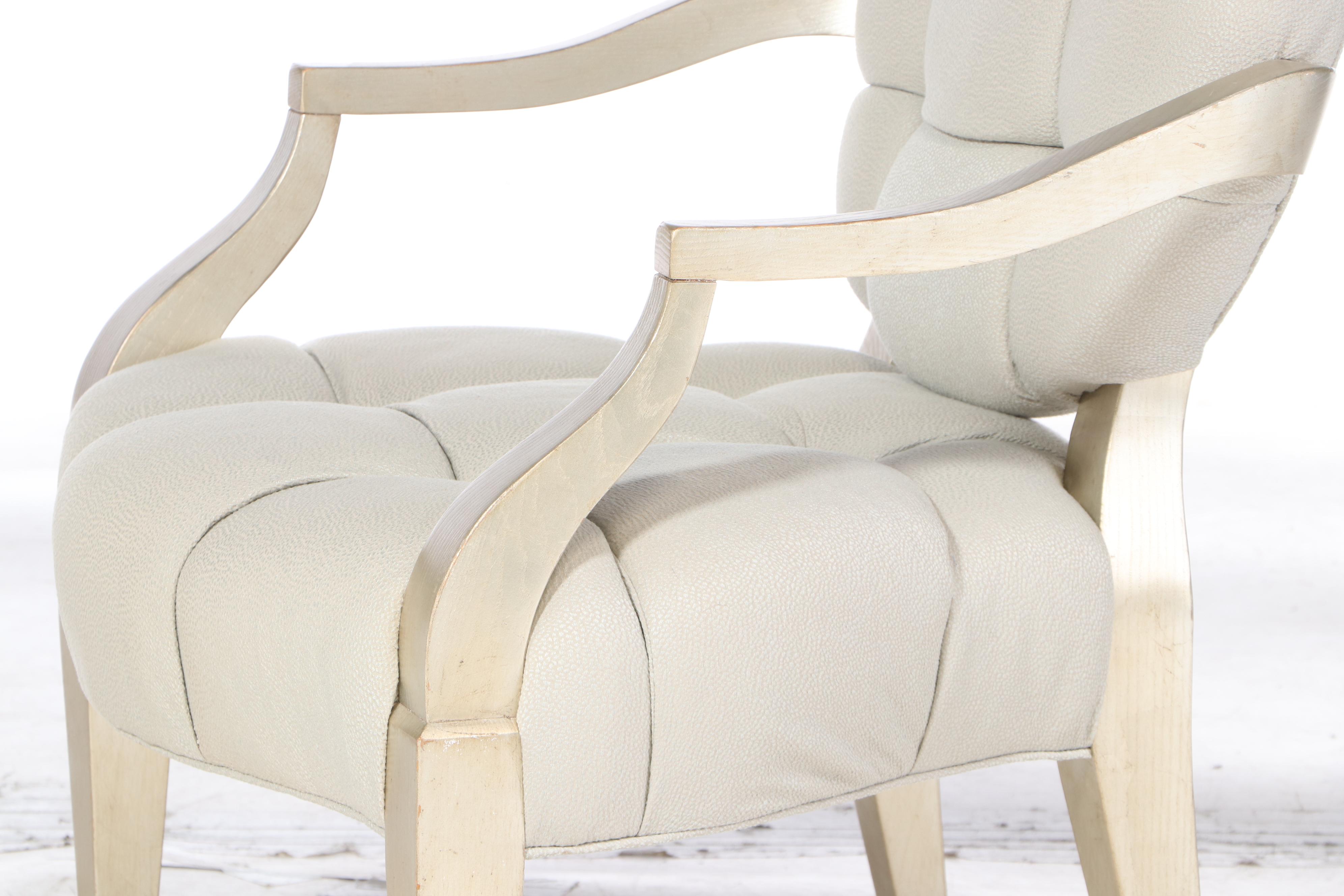 Swaim Furniture Louis XVI Style Giltwood and Tufted Fauteuil