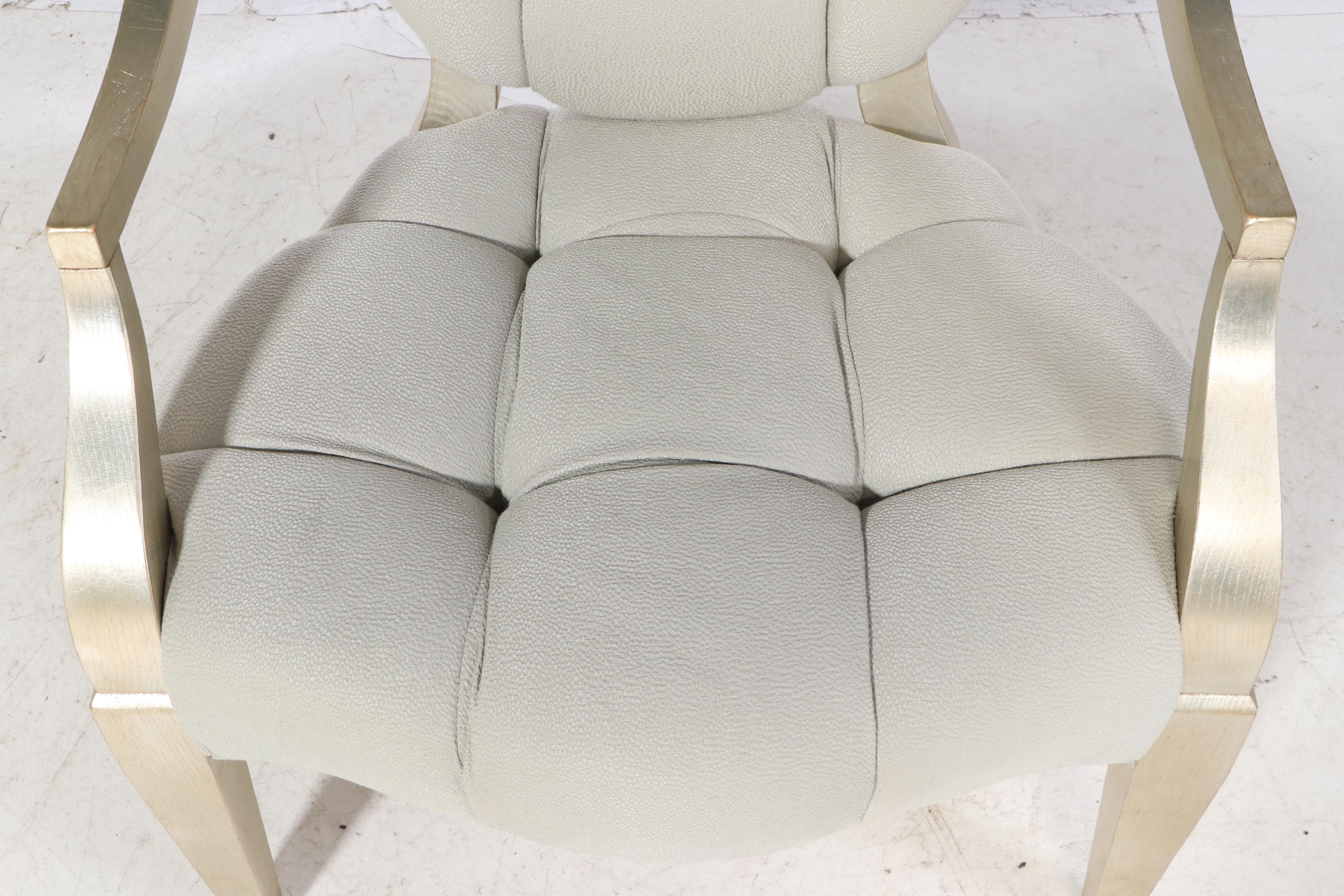 Swaim Furniture Louis XVI Style Giltwood and Tufted Fauteuil