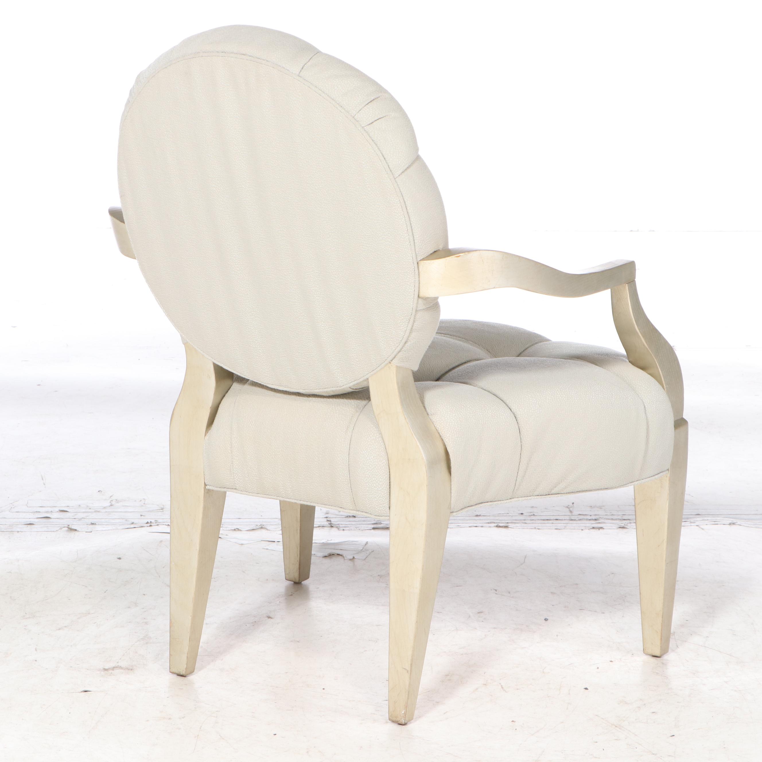 Swaim Furniture Louis XVI Style Giltwood and Tufted Fauteuil