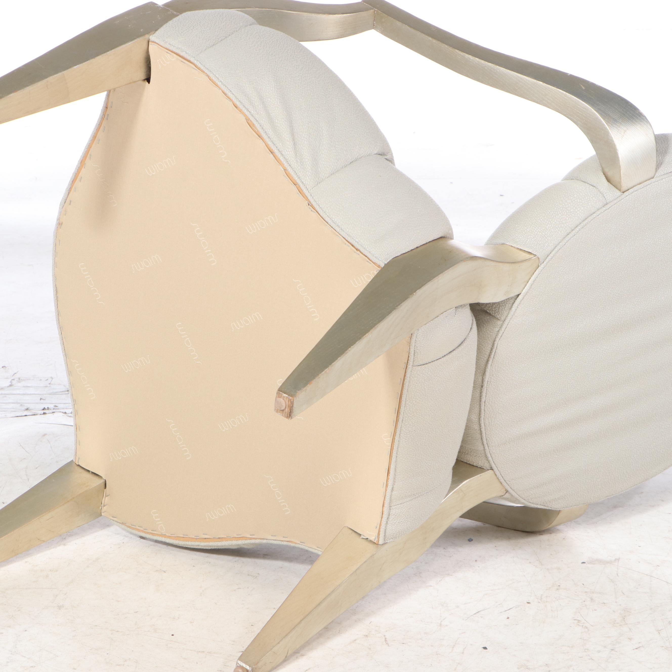 Swaim Furniture Louis XVI Style Giltwood and Tufted Fauteuil