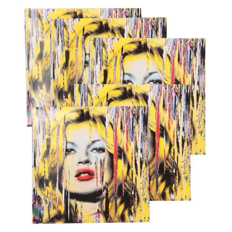 Offset Lithographs after Mr. Brainwash "Kate Moss," 21st Century