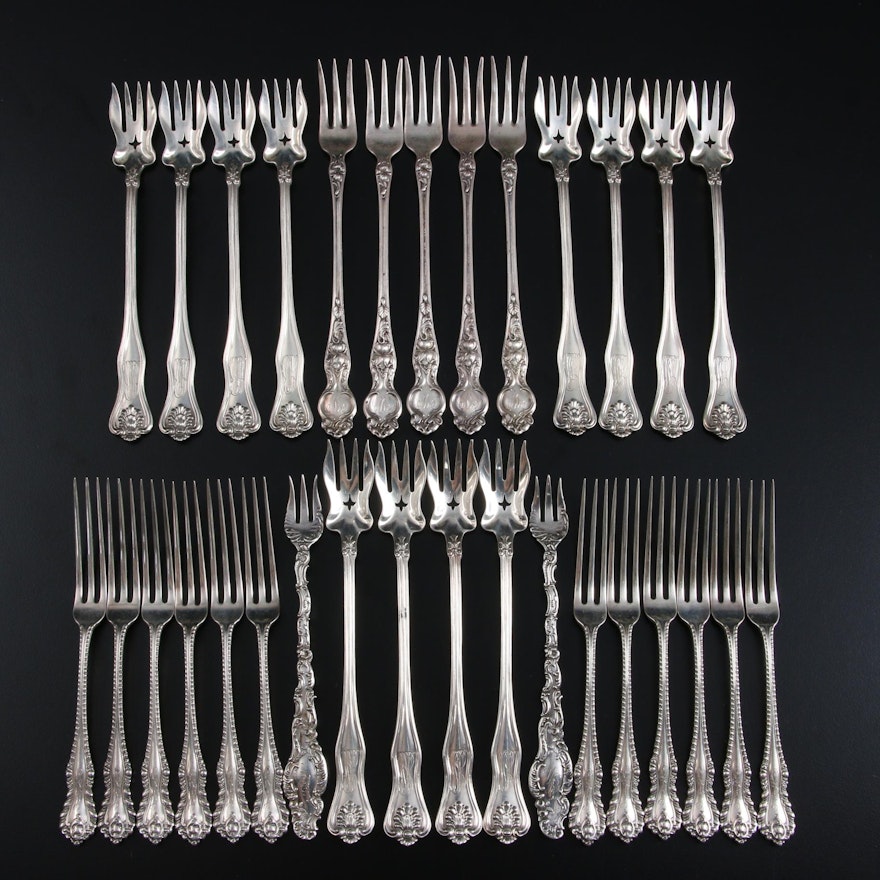 Dominick & Haff, Wallace and Other Sterling Silver Forks