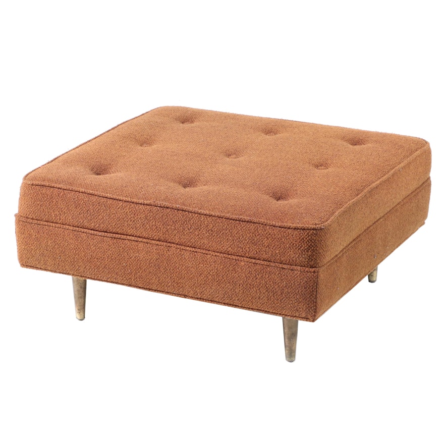 Mid Century Modern Button-Tufted Cocktail Ottoman