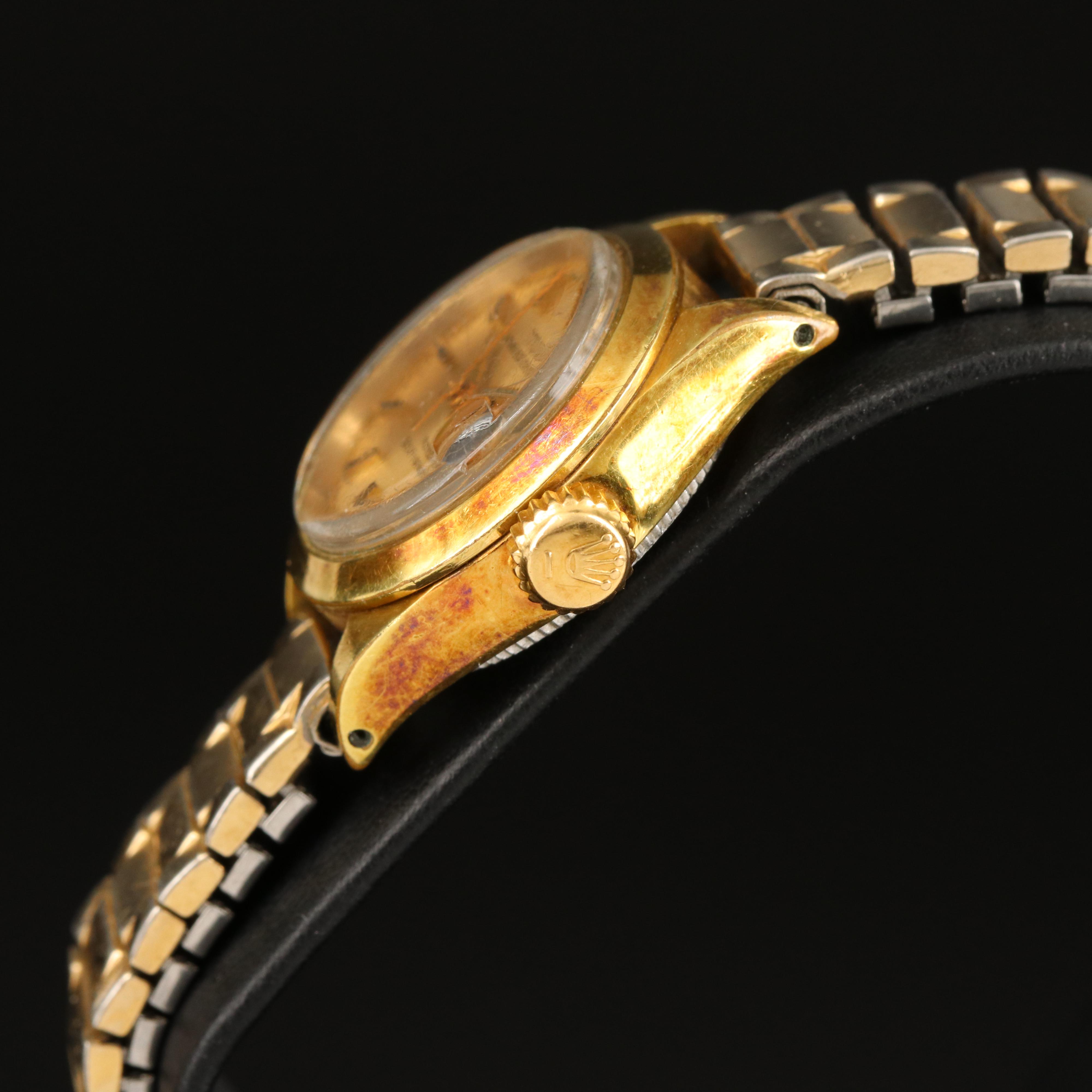 1972 Tudor Princess Oysterdate Gold Plate and Stainless Steel Watch