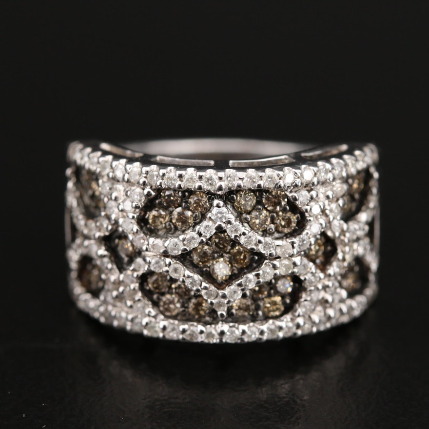 Sterling 1.00 CTW Diamond Openwork Style Ring