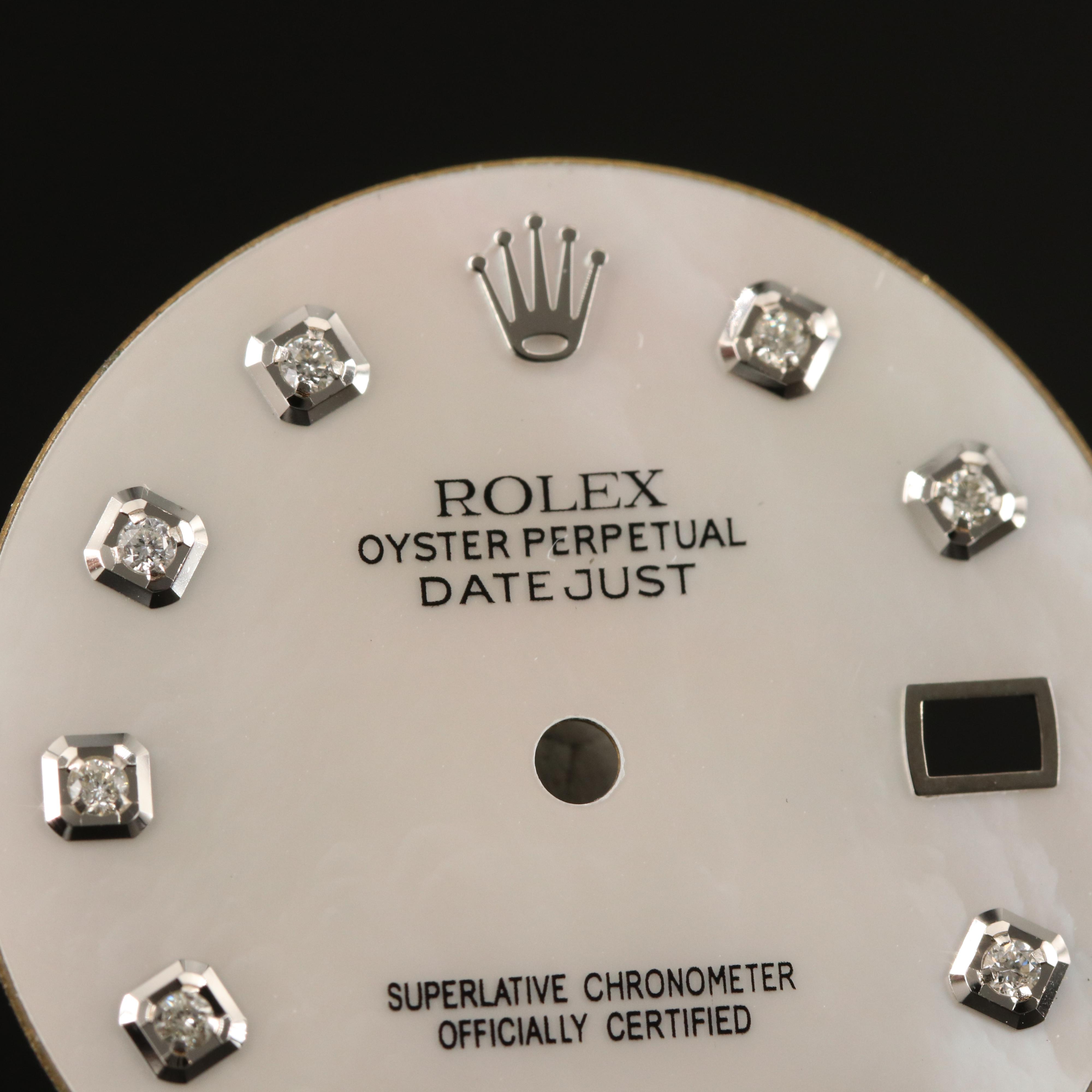 Rolex Custom Datejust Mother of Pearl Diamond Aftermarket Dial