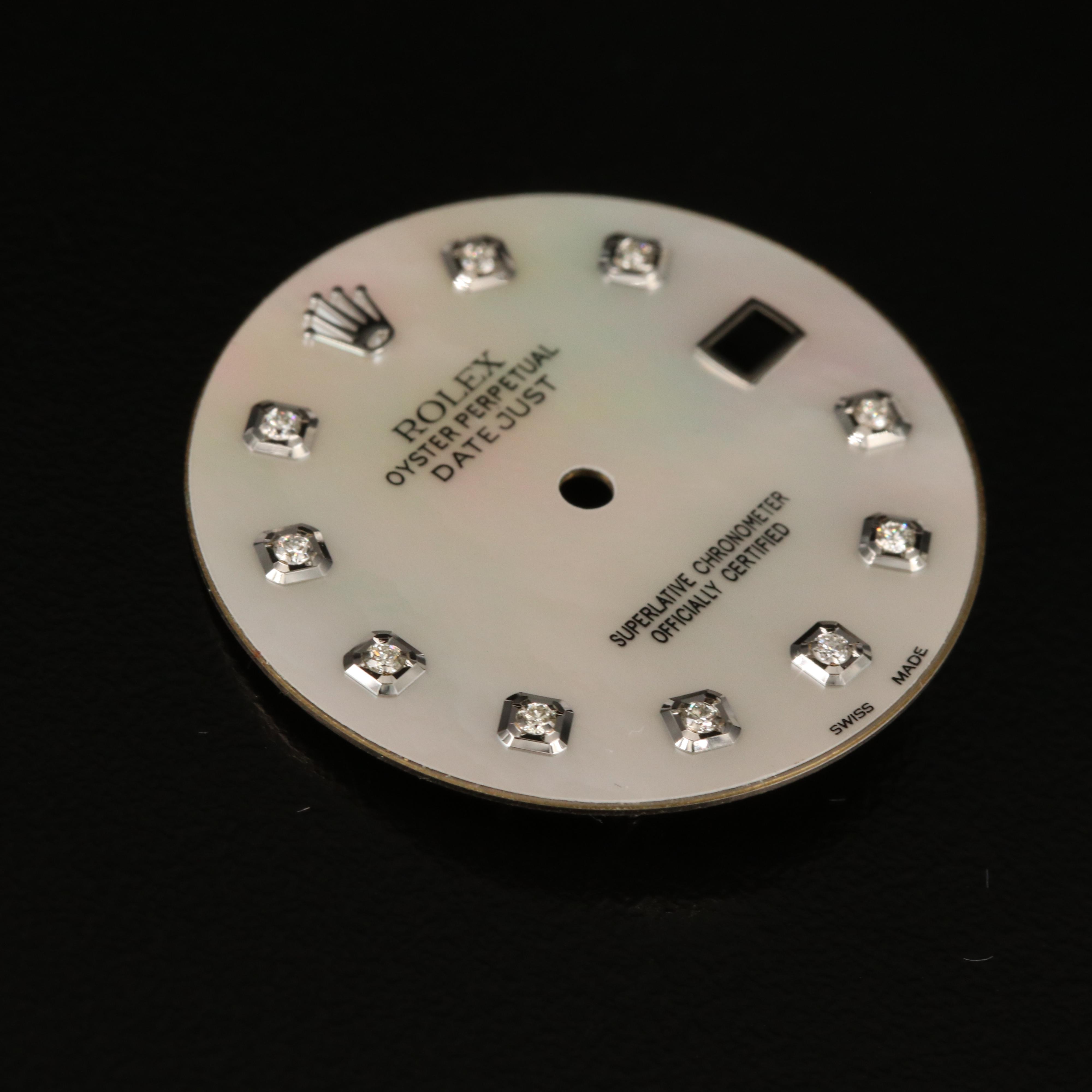 Rolex Custom Datejust Mother of Pearl Diamond Aftermarket Dial