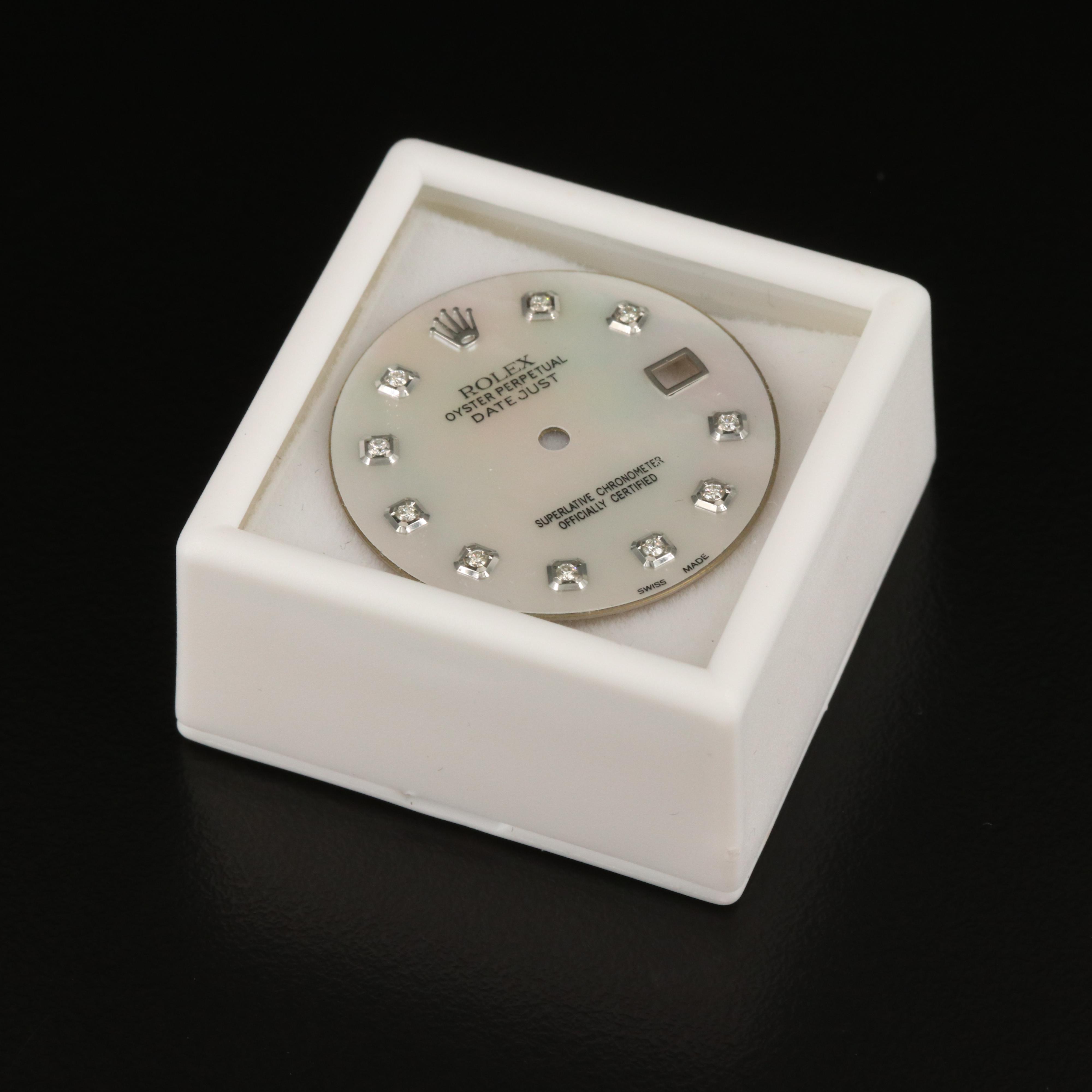 Rolex Custom Datejust Mother of Pearl Diamond Aftermarket Dial