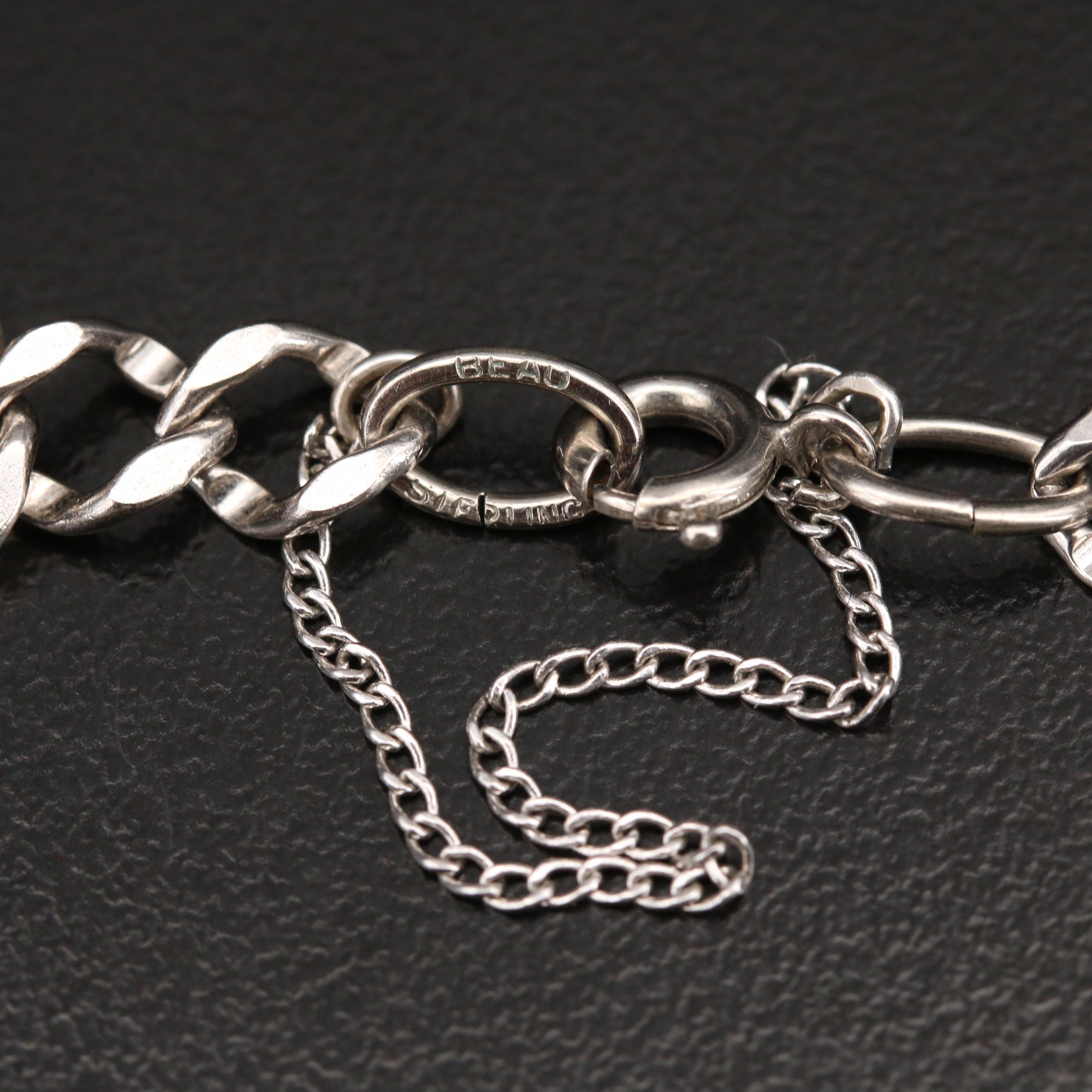 Vintage Sterling Silver Charm Bracelet