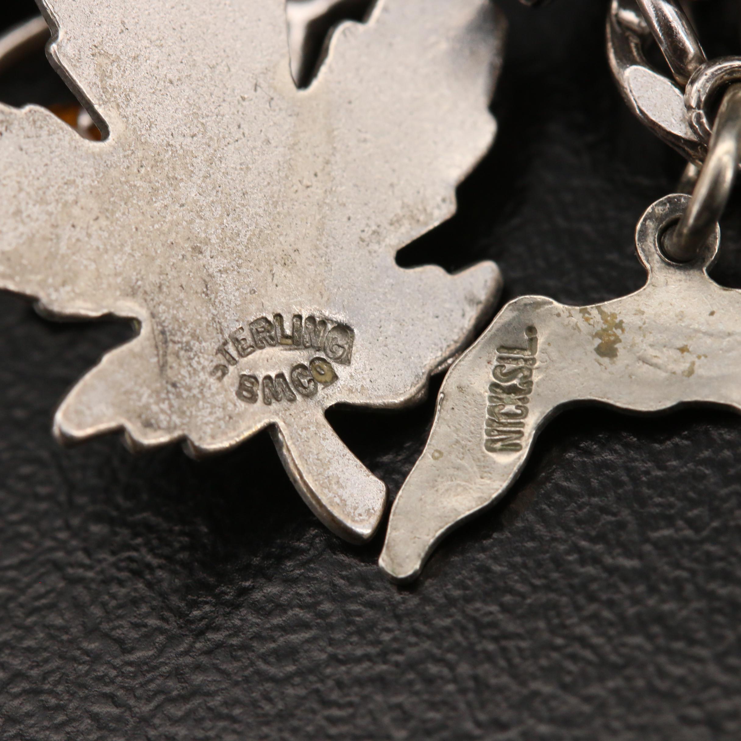 Vintage Sterling Silver Charm Bracelet