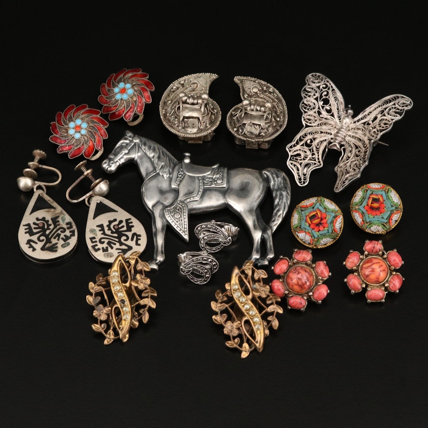 Jewelry Including Examples of Micromosaic, Granulation, Filigree and Wirework