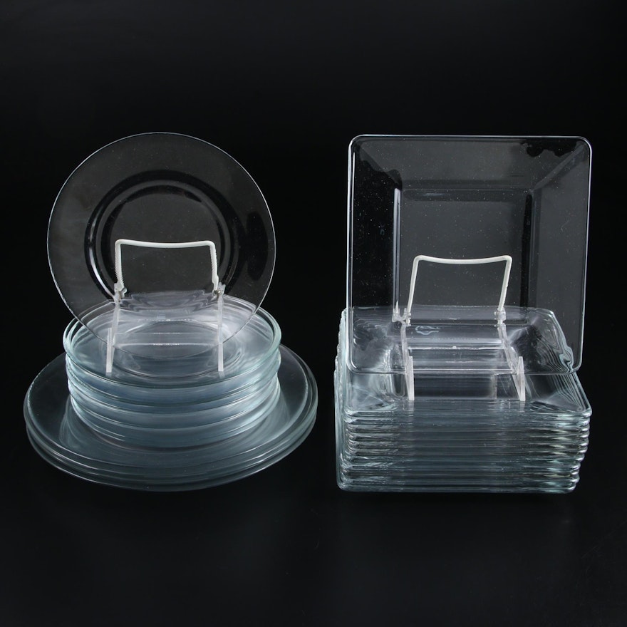 Contemporary Clear Glass Dinnerware Collection