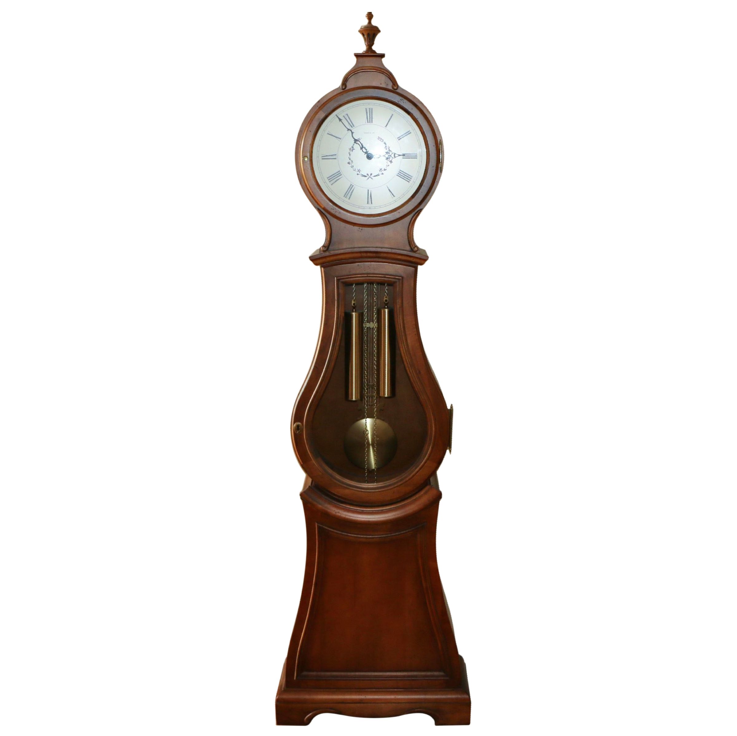 Ethan Allen Bombe Grandfather Clock