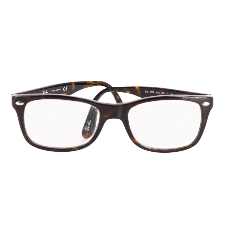 Ray-Ban RB5228 Prescription Rectangular Eyeglasses with Case