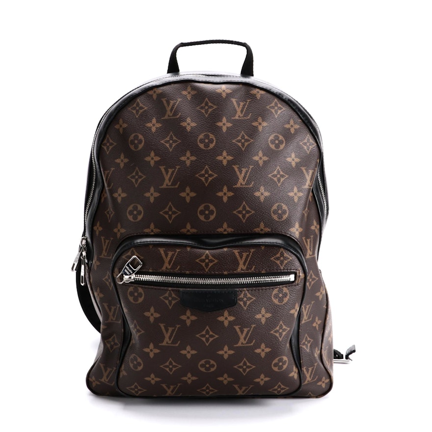 Louis Vuitton Josh Backpack in Monogram Canvas and Black Leather