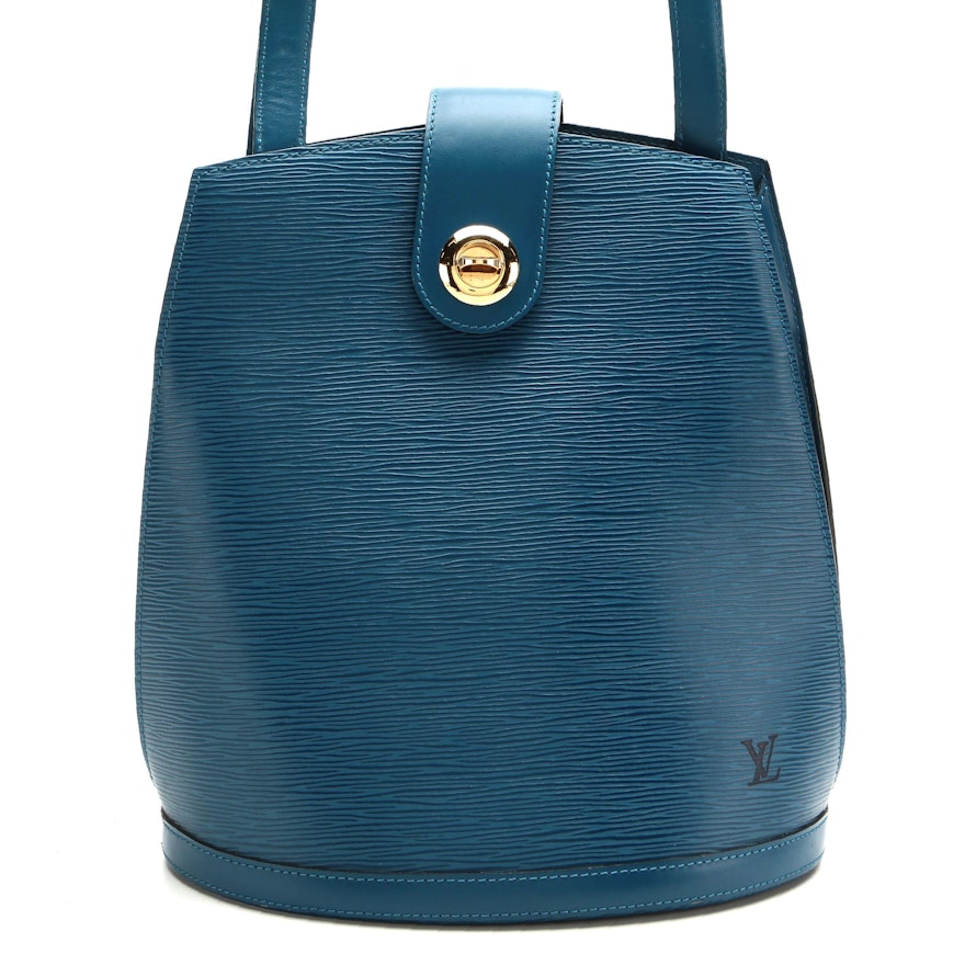 Louis Vuitton Cluny Bucket Bag in Epi and Smooth Leather