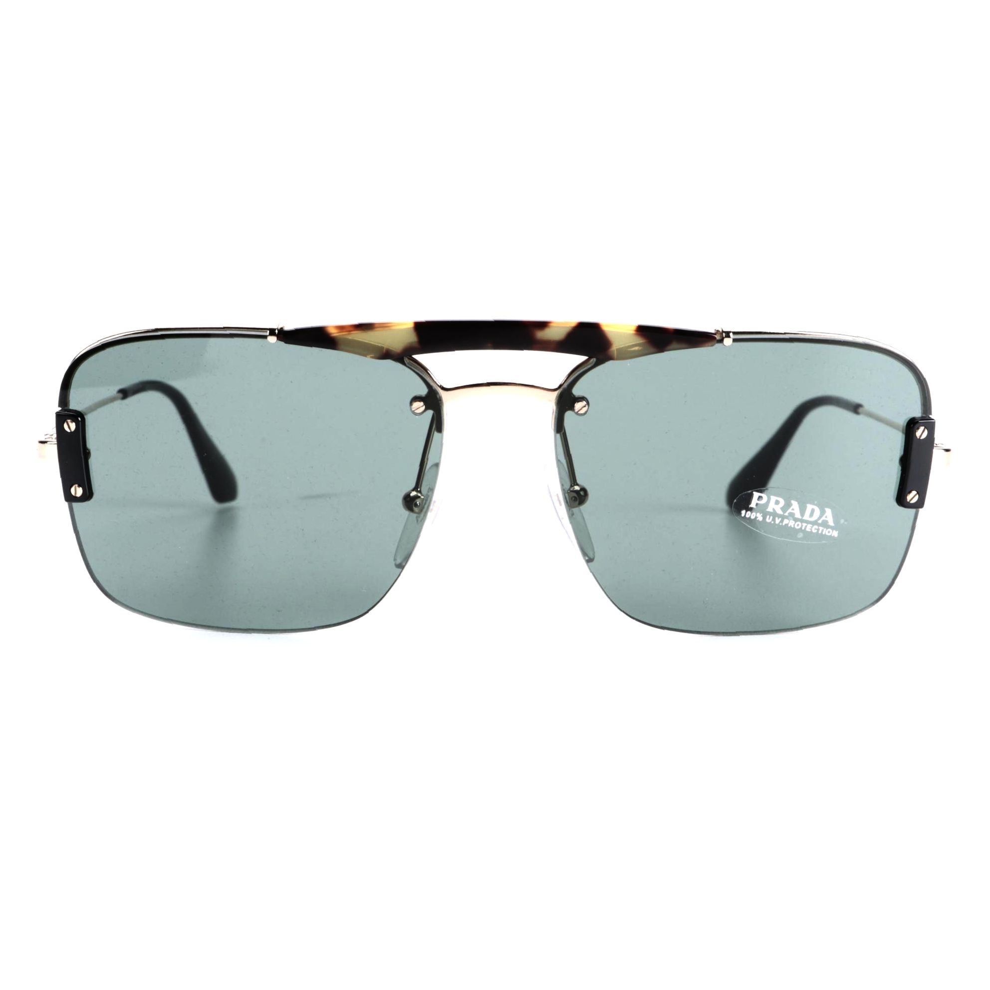 Prada SPR56V Square Rimless Sunglasses with Case